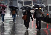 COE amplía alerta verde para 11 provincias y el Distrito Nacional por fuertes lluvias