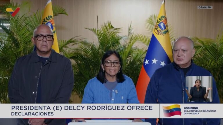 Delcy Rodríguez declara el estado de emergencia en Venezuela tras dos fuertes terremotos