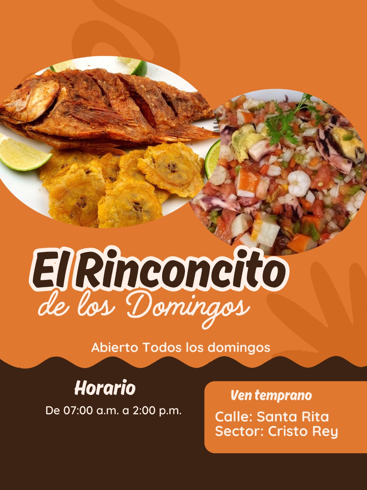 Anuncio del restaurante el rinconcito.
